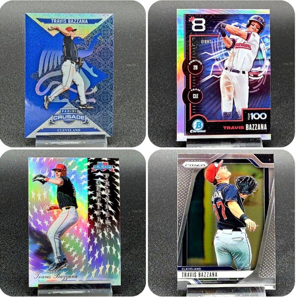 2025 Travis Bazzana Bowman Chrome Refractors RC Cleveland Guardians Top Prospect
